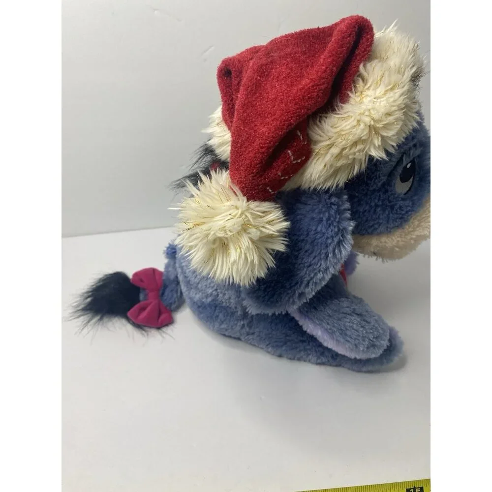 Disney‎ Store Eeyore Christmas Sparkle Hat Scarf Stuffed Animal Plush 14” W/ Tag